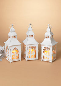 ITEM G2689660 - 11.8"H B/O LIGHTED METAL HOLIDAY LANTERN WITH LED CANDLE