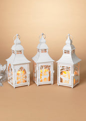 ITEM G2689660 - 11.8"H B/O LIGHTED METAL HOLIDAY LANTERN WITH LED CANDLE