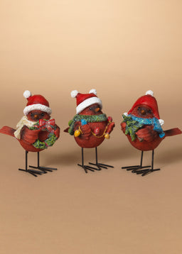 ITEM G2690800 - 4.5"H RESIN HOLIDAY CARDINAL