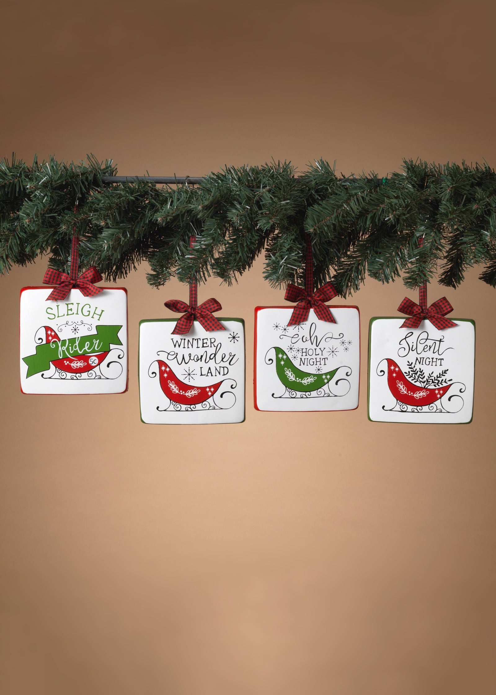 ITEM G2692080 - 5.1"L METAL HOLIDAY HANGING SIGN