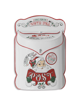 ITEM G2693250 - 15.35"H METAL EMBOSSED SANTA WALL HANGING MAILBOX