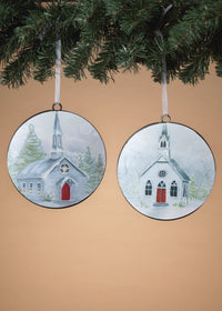 ITEM G2695280 - 6.1"L METAL CHURCH DESIGN ORNAMENT