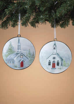 ITEM G2695280 - 6.1"L METAL CHURCH DESIGN ORNAMENT