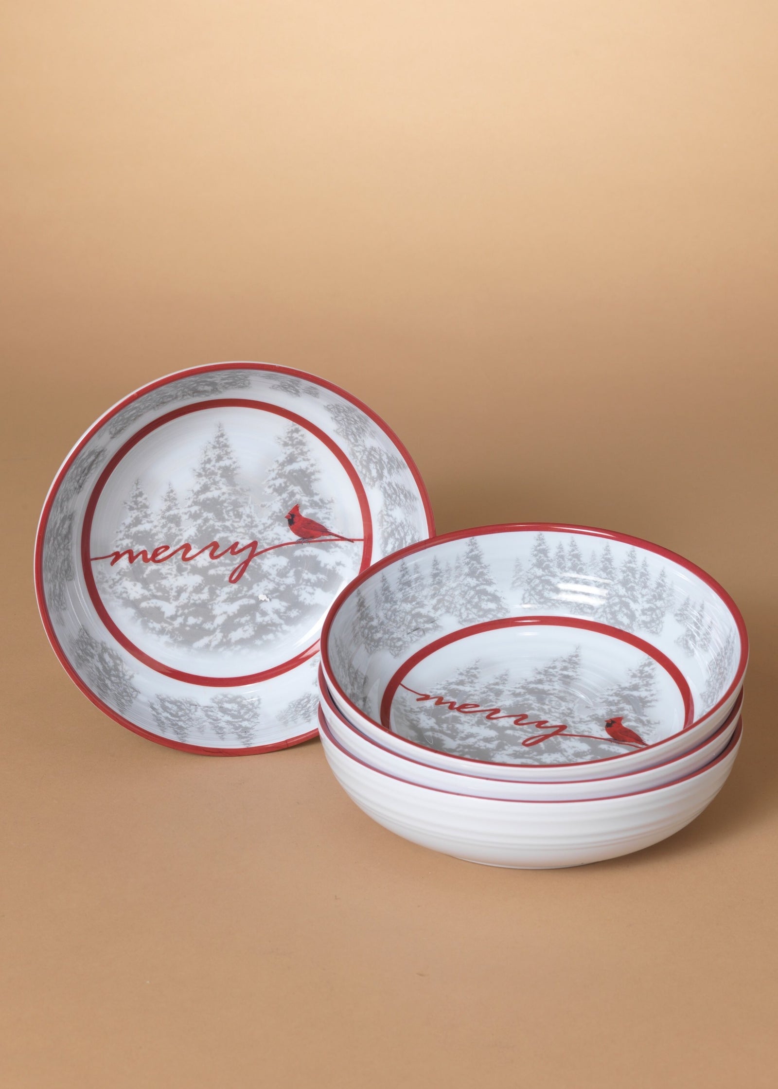 ITEM G2696340 - 7.95"D MELAMINE CARDINAL DESIGN BOWL