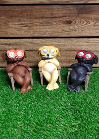 ITEM KOP 11059 - 6.5" LED SOLAR DOG WITH GLASSES - 3 ASSORTED