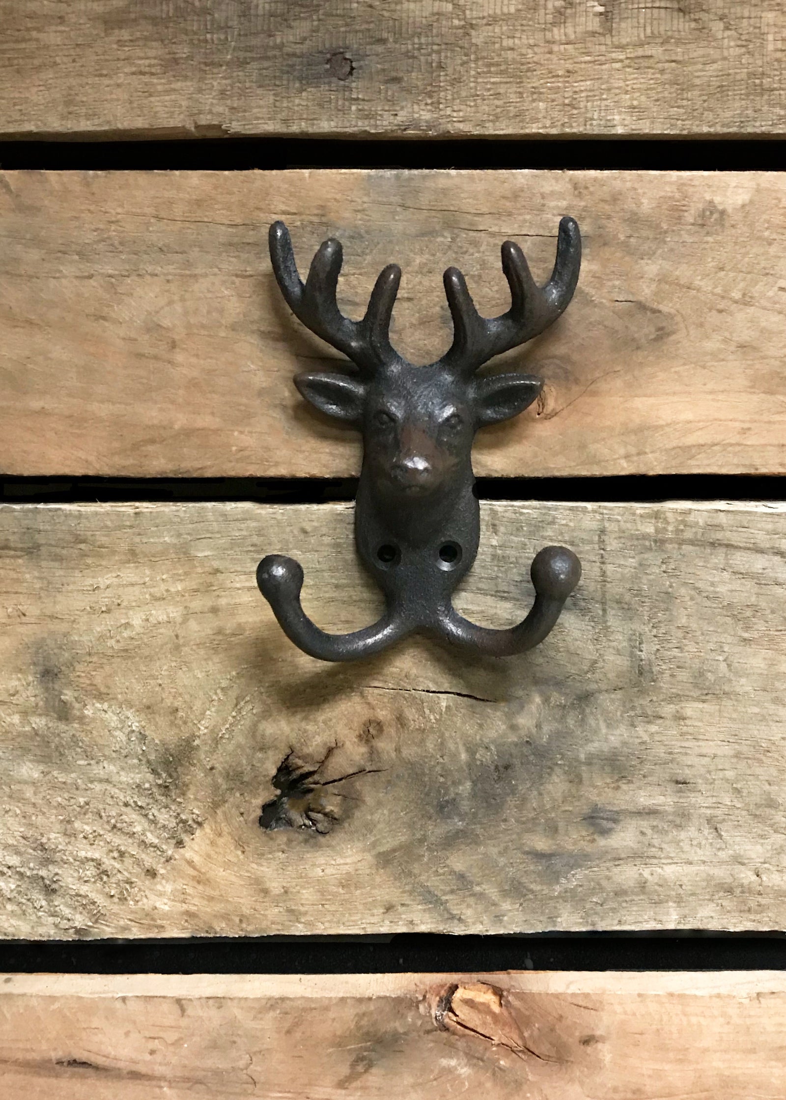 ITEM KOP 14809 - CAST IRON DEER DOUBLE HOOK