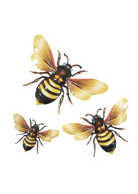 ITEM KOP 17375 -  14"X4.25" BEE PLAQUES - SET OF 3