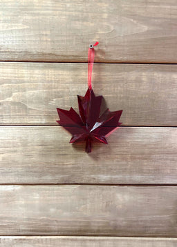 ITEM KOP 20887 - 2.75" X 3" (SMALL) ACRYLIC MAPLE LEAF SUNCATCHER