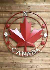 ITEM KOP 21747 - 39" METAL CANADA WALL ART