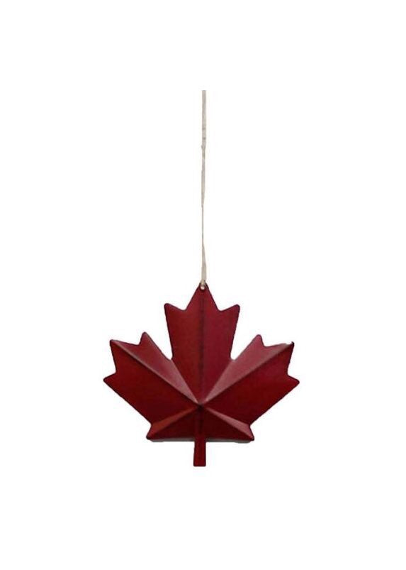 ITEM KOP 21785 - 3.5" METAL MAPLE LEAF ORNAMENT