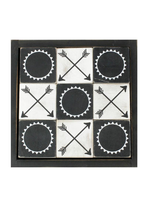 ITEM KOP 25231 - 12" TIC TAC TOE FARMHOUSE SET