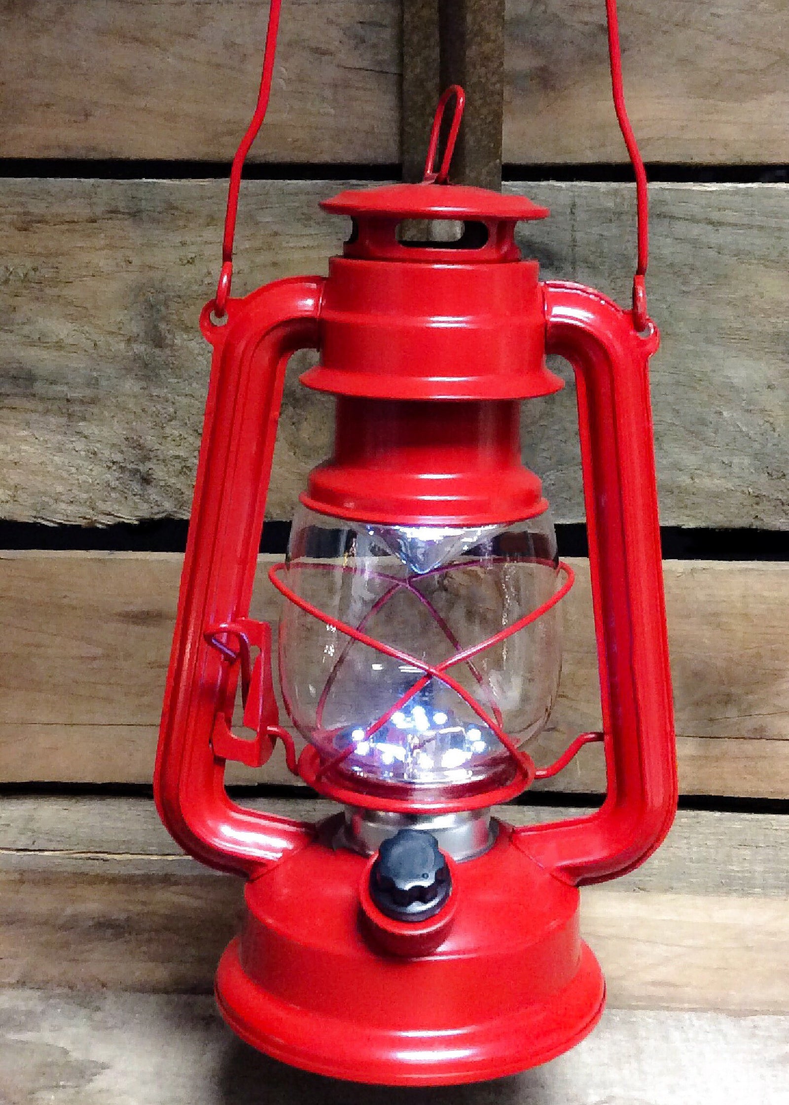 ITEM KOP 26908 - 12" RED  LED METAL LANTERN