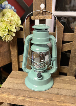 ITEM KOP 26991 - 11"HX7"W LARGE GREEN LED LANTERN WITH DIMMER
