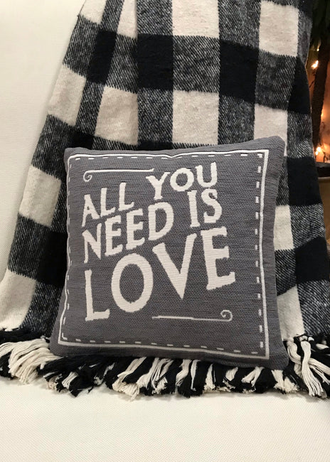ITEM KOP 27076 - 10" ALL YOU NEED IS LOVE PILLOW