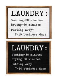 ITEM KOP 28470 - LAUNDRY RULES SIGN - 2 ASSORTED COLOURS