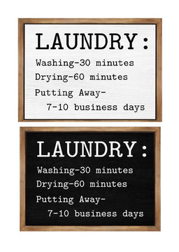 ITEM KOP 28470 - LAUNDRY RULES SIGN - 2 ASSORTED COLOURS