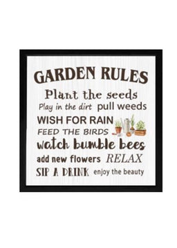 ITEM KOP 28478 - 15.5" GARDEN RULES SIGN