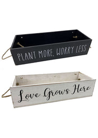 ITEM KOP 29837 -  15.5"X6"X4" PLANT BOX - 2 ASSORTED