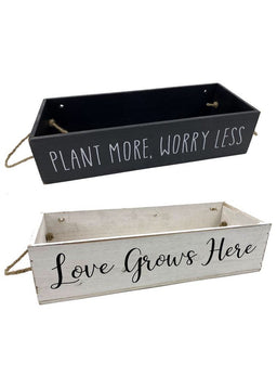 ITEM KOP 29837 -  15.5"X6"X4" PLANT BOX - 2 ASSORTED