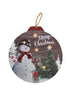 ITEM KOP 41180 - 12" ROUND SNOWMAN LED WALL ART