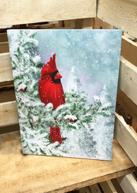 ITEM KOP 41182 - 11.75inx15.5in CARDINAL LED WALL CANVAS