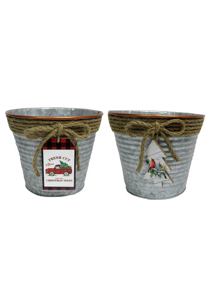 ITEM KOP 41452 - 7.5" X 9" TAPPERED PLANTER WITH A TAG