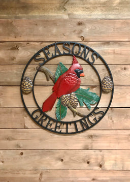 ITEM KOP 41710 - 22" CARDINAL SEASONS GREETINGS CIRCLE ©