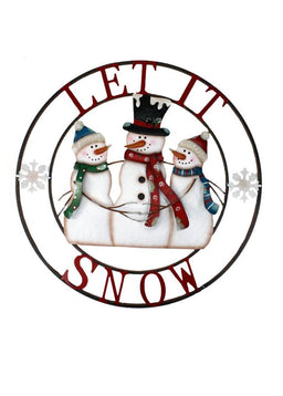 ITEM KOP 41740 - 22" LET IT SNOW WREATH / PLAQUE