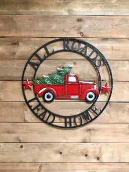 ITEM KOP 41771 - 22" ALL ROAD LEAD HOME CIRCLE WALL PLAQUE
