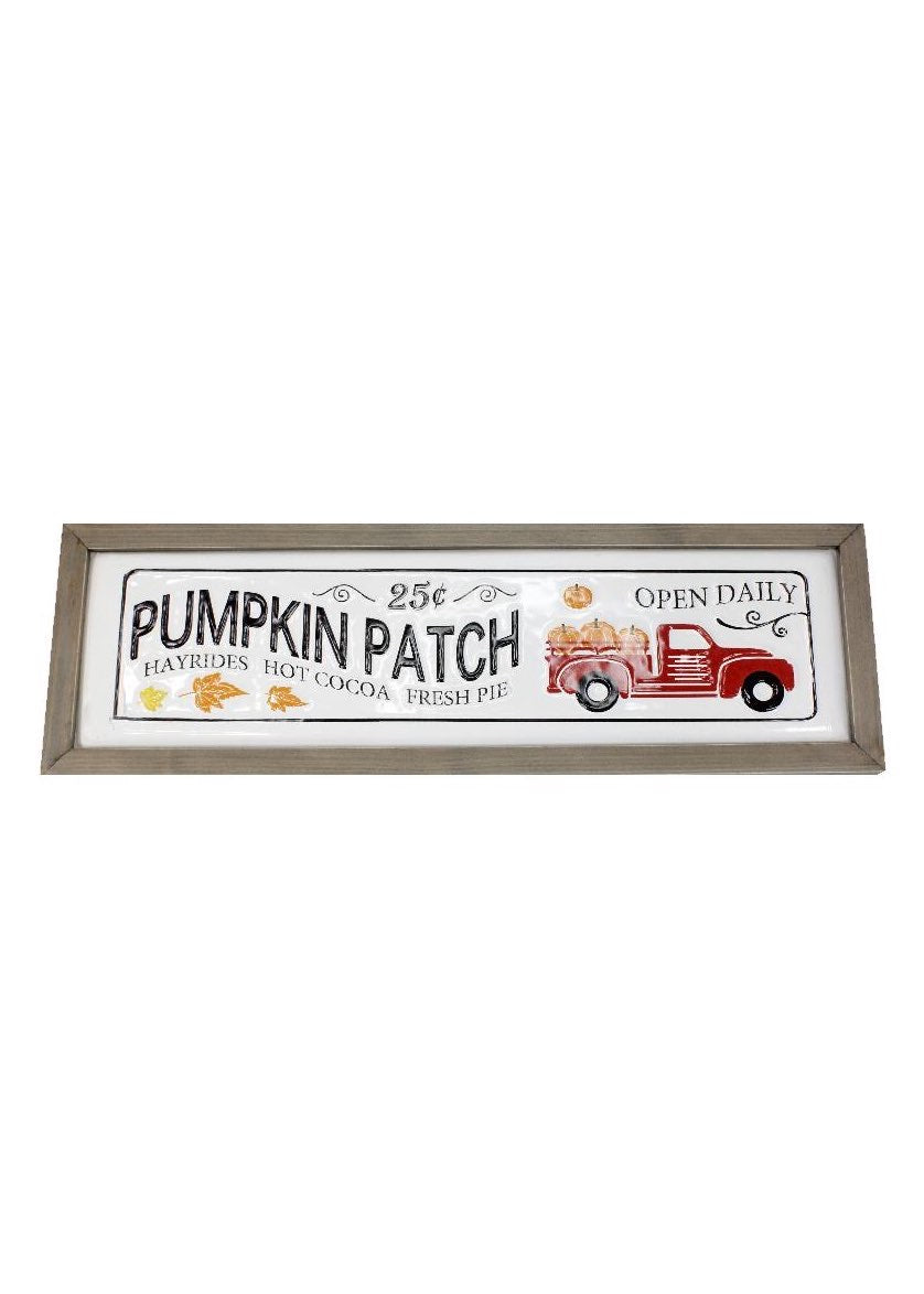 ITEM KOP 43644 - 27.5inX9in PUMPKIN PATCH WALL PLAQUE