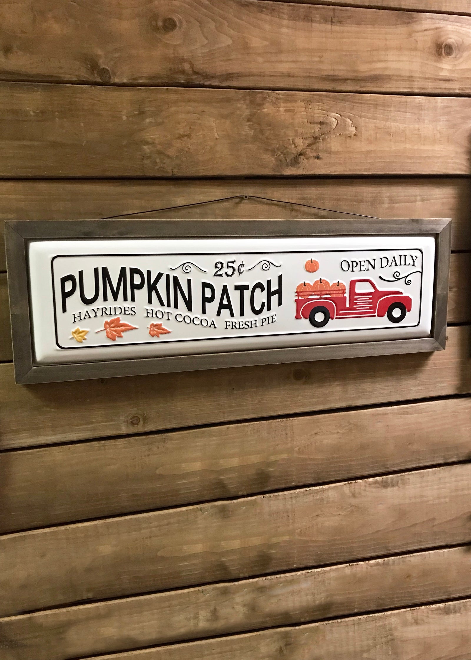 ITEM KOP 43644 - 27.5inX9in PUMPKIN PATCH WALL PLAQUE