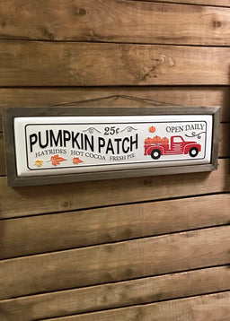 ITEM KOP 43644 - 27.5inX9in PUMPKIN PATCH WALL PLAQUE