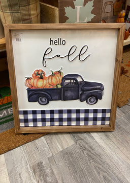 ITEM KOP 43662 - 16" HELLO FALL WALL PLAQUE