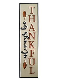 ITEM KOP 43871 - 8"X31" THANKFUL PLAQUE