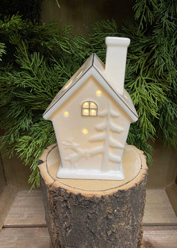 ITEM KOP 45835 - 3.5"X3"X5.25" CERAMIC LED HOUSE