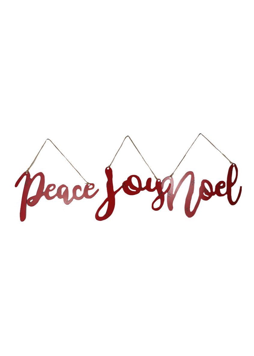 ITEM KOP 45923 -  13"X7.5" HANGING RED CHRISTMAS WORDS