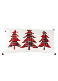 ITEM KOP 46612 - 22"X12"X6" PLAID TREE PILLOW