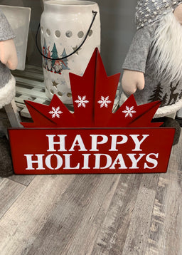 ITEM KOP 48878 - 17.5in X13.5in METAL HAPPY HOLIDAYS SIGN