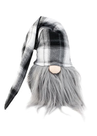ITEM KOP 49224 - 5"X4.25"X19" GNOME BLACK & WHITE PLAID