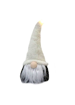 ITEM KOP 49270 -  6"X4"X10.5" LED GNOME BLACK & WHITE