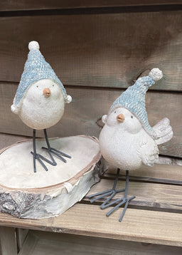ITEM KOP 49347 - 4"X7.5" RESIN BIRD WITH BLUE HAT