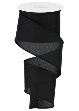 ITEM RG127902 - 2.5"X10YD BLACK ROYAL BURLAP WIRED RIBBON