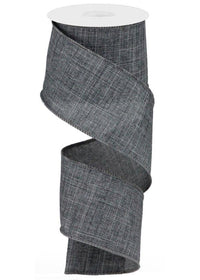 ITEM RG127910 - 2.5"X10YD GREY ROYAL BURLAP WIRED RIBBON