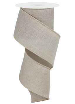 ITEM RG127972 - 2.5"X10YD BUFF ROYAL BURLAP WIRED RIBBON