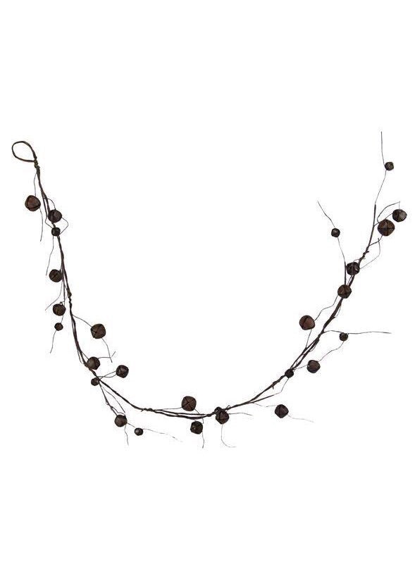 ITEM XC4244 - 60" RUST JINGLE BELL/CURLY TWIG GARLAND