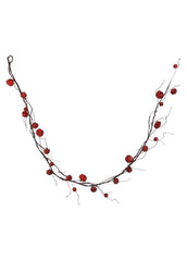 ITEM XC424548 - 60" RED JINGLE BELL/CURLY TWIG GARLAND