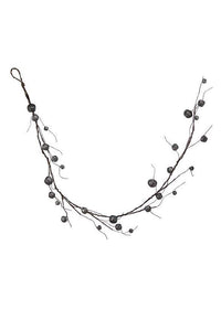 ITEM XC424549 - 60" PEWTER JINGLE BELL/CURLY TWIG GARLAND