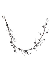 ITEM XC424549 - 60" PEWTER JINGLE BELL/CURLY TWIG GARLAND
