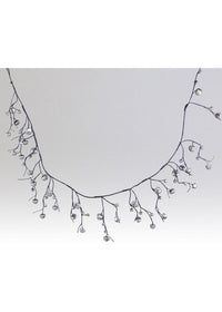 ITEM XC428826 - 5 FOOT LONG ANTIQUE SILVER JINGLE BELLS GARLAND