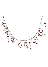 ITEM XC428850 - 5 FOOT LONG ANTIQUE RED JINGLE BELLS GARLAND